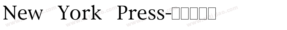 New York Press字体转换